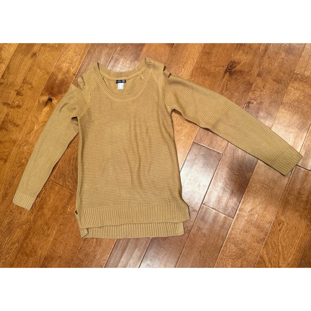Venus tan sweater size medium cut out shoulders